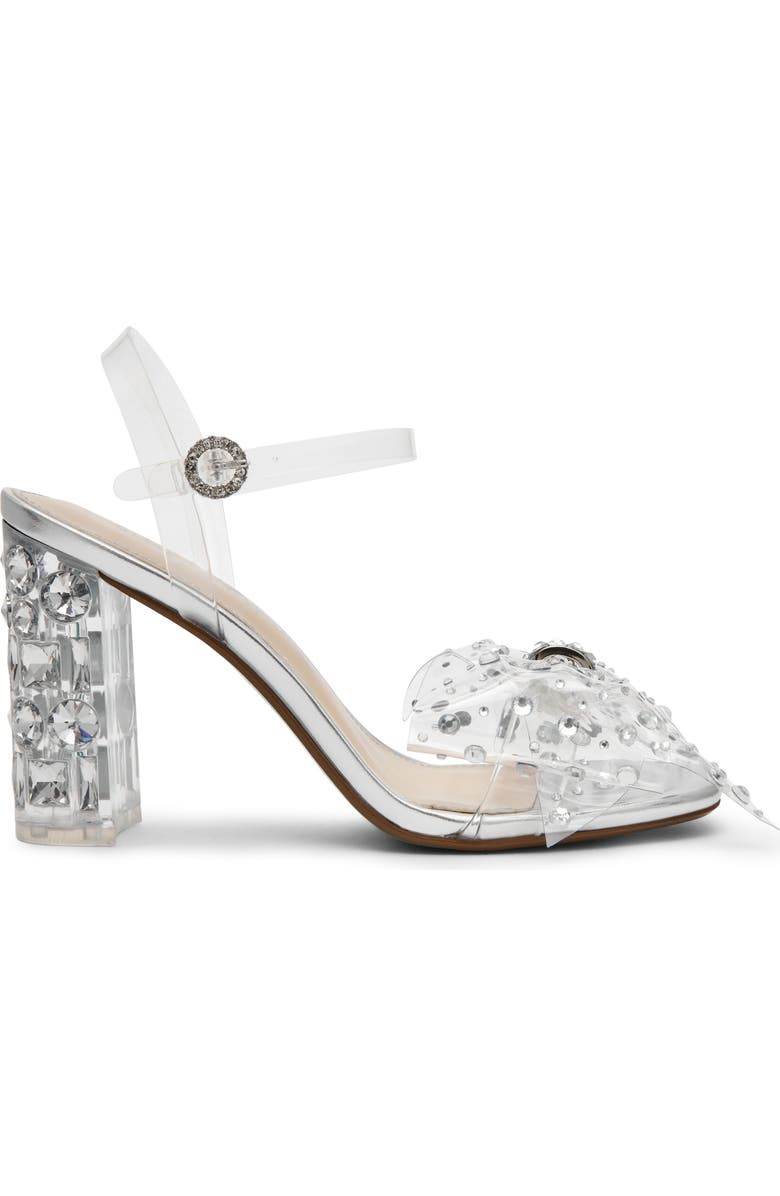 Betsey Johnson Pratt Ankle Strap Sandal, Alternate, color, Silver