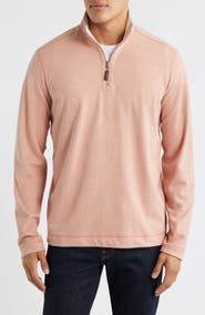 Johnston & Murphy Icon Reversible Cotton Blend Quarter Zip Pullover