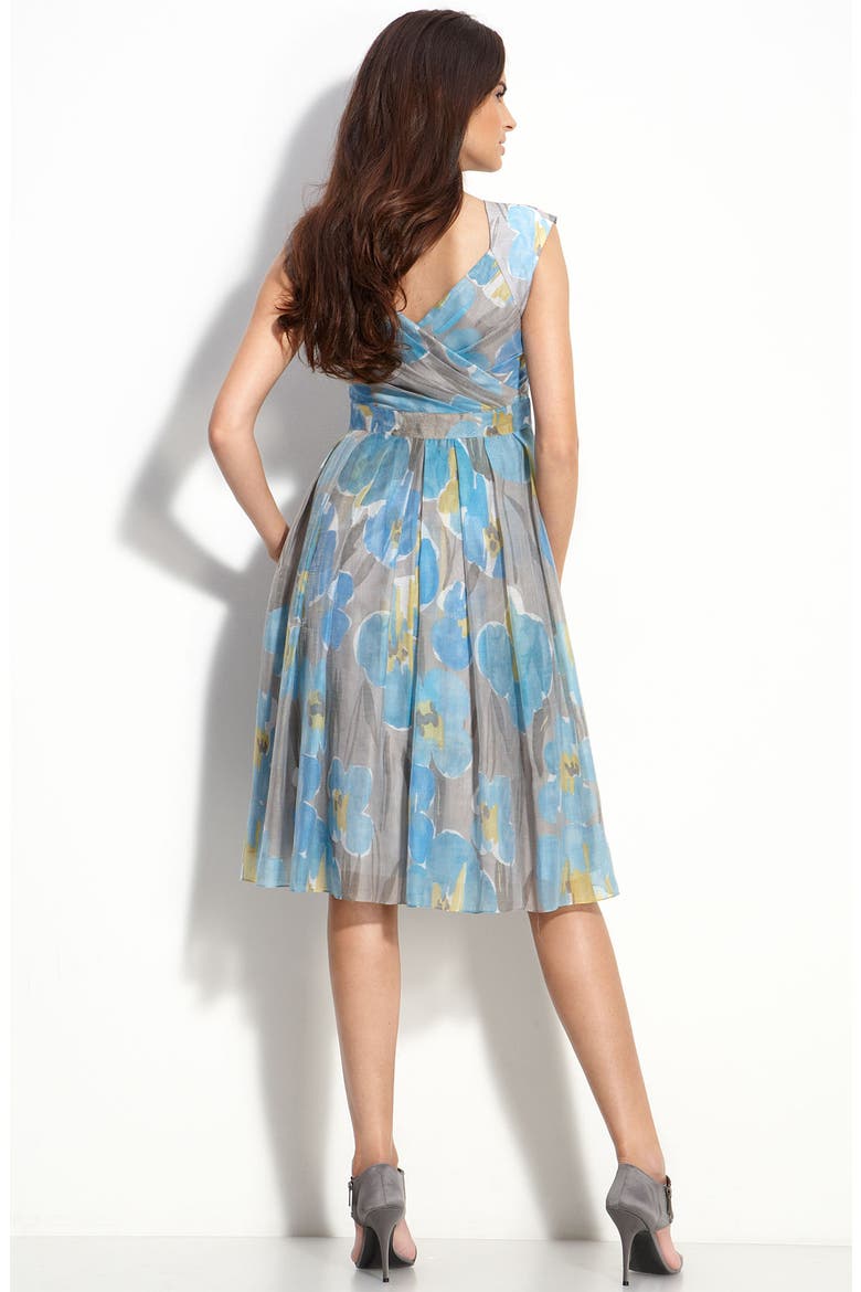 Print Overlay Dress, Alternate, color, BLUE MULTI