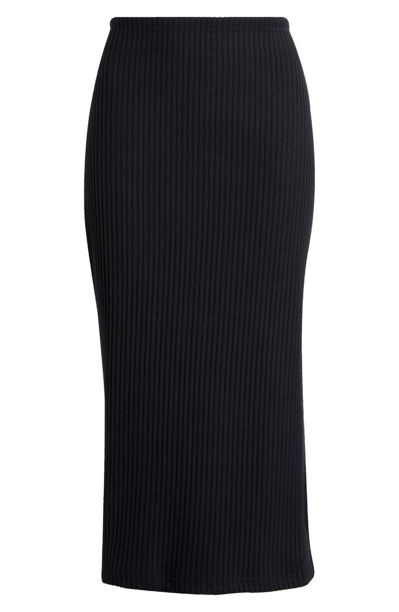 Nike Side Slit Rib Midi Skirt, Alternate, color, 