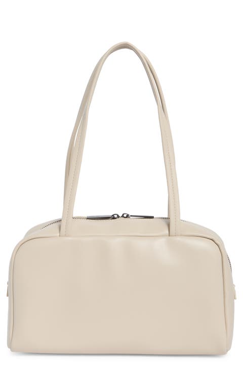 Bowler Faux Leather Shoulder Bag