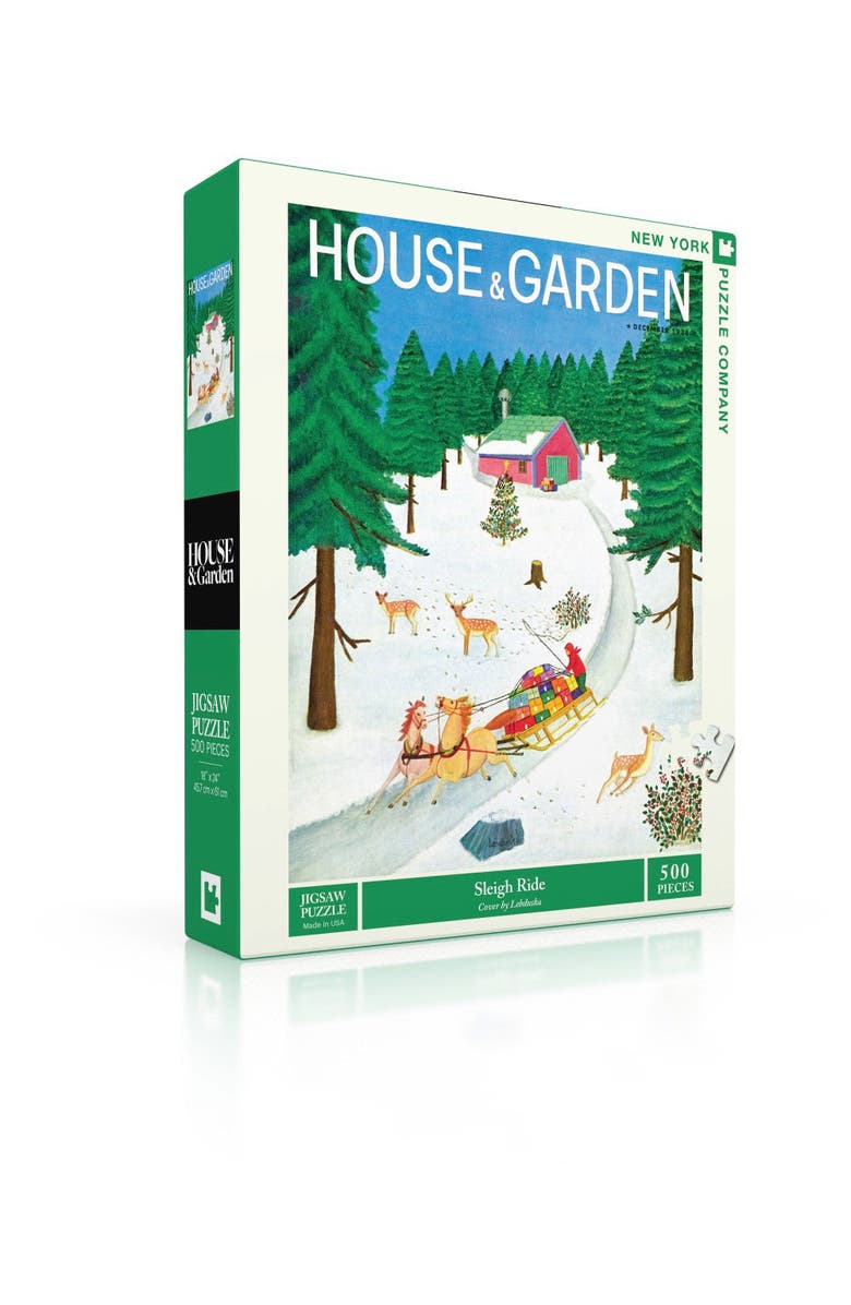 NEW YORK PUZZLE COMPANY Sleigh Ride 500 Piece Puzzle, Alternate, color, 