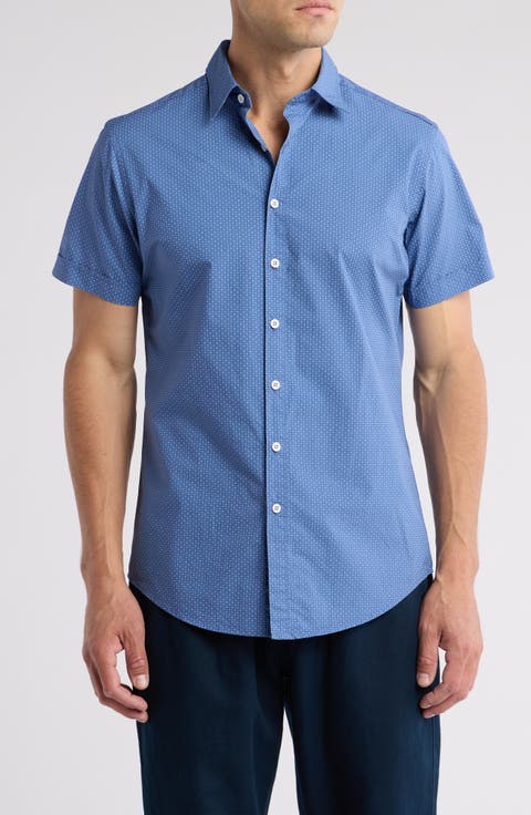Whitfield Short Sleeve Cotton Button-Up Shirt