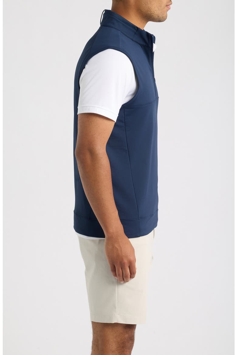 Brushed Back Quarter Zip Tech Vest, Alternate, color, TWILIGHT