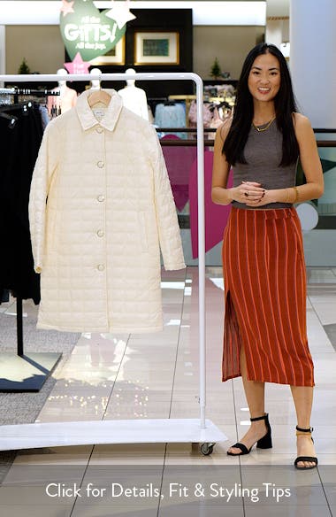 CeCe Boucle Quilted Longline Jacket (Women) | Nordstrom