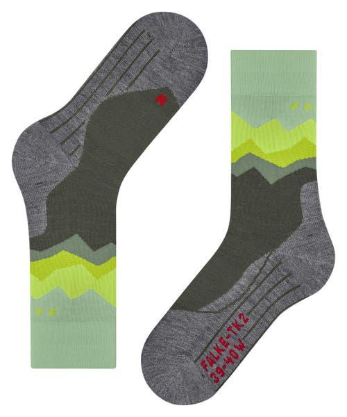 Falke Tk2 Explore Crest Hiking Socks In Green