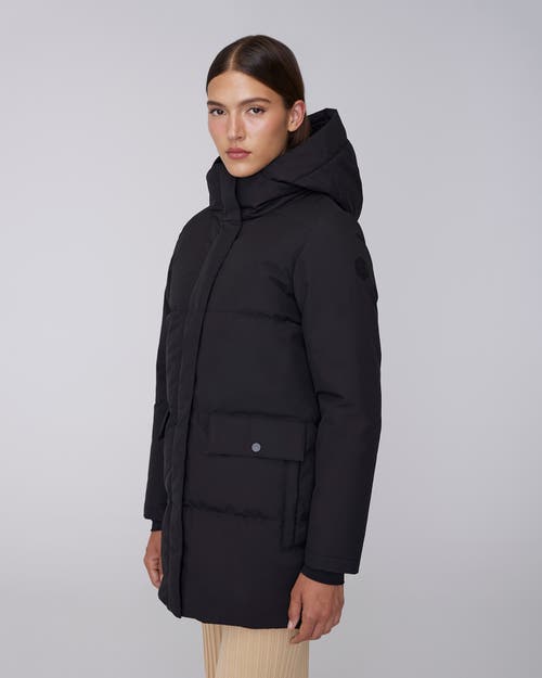 Quartz Co. Chloe | Hooded Down Winter Jacket In Black
