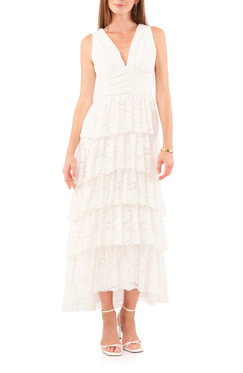 1.STATE Cascade Ruffle Lace Midi Dress | Nordstrom 1.STATE Cascade Ruffle Lace Midi Dress | Nordstrom
