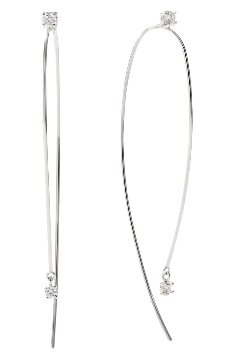 LANA 14K Gold Diamond Wire Hoop Earrings, Main, color, 