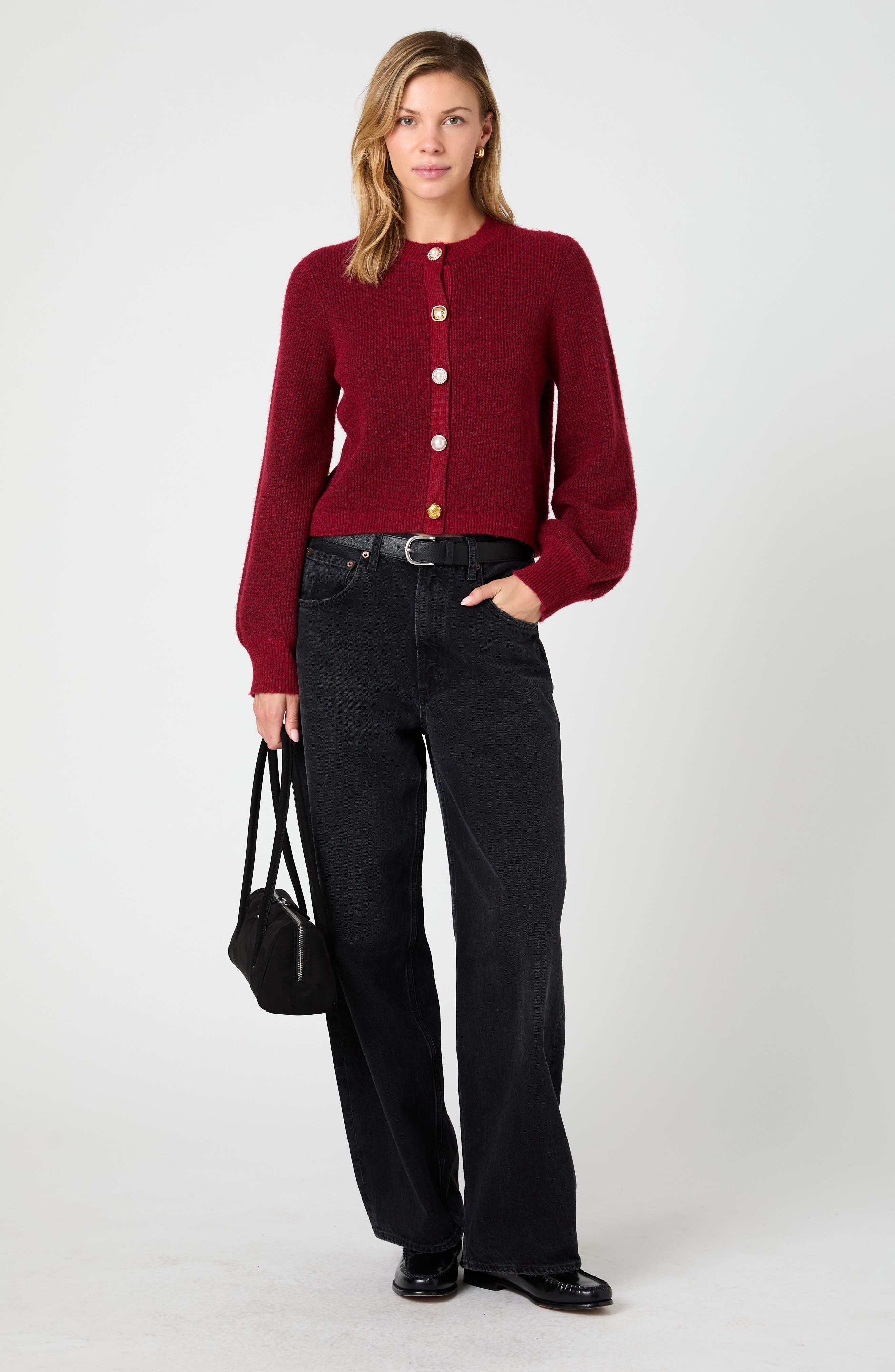French Connection Koda Multi Button Crewneck Cardigan (Women) | Nordstrom