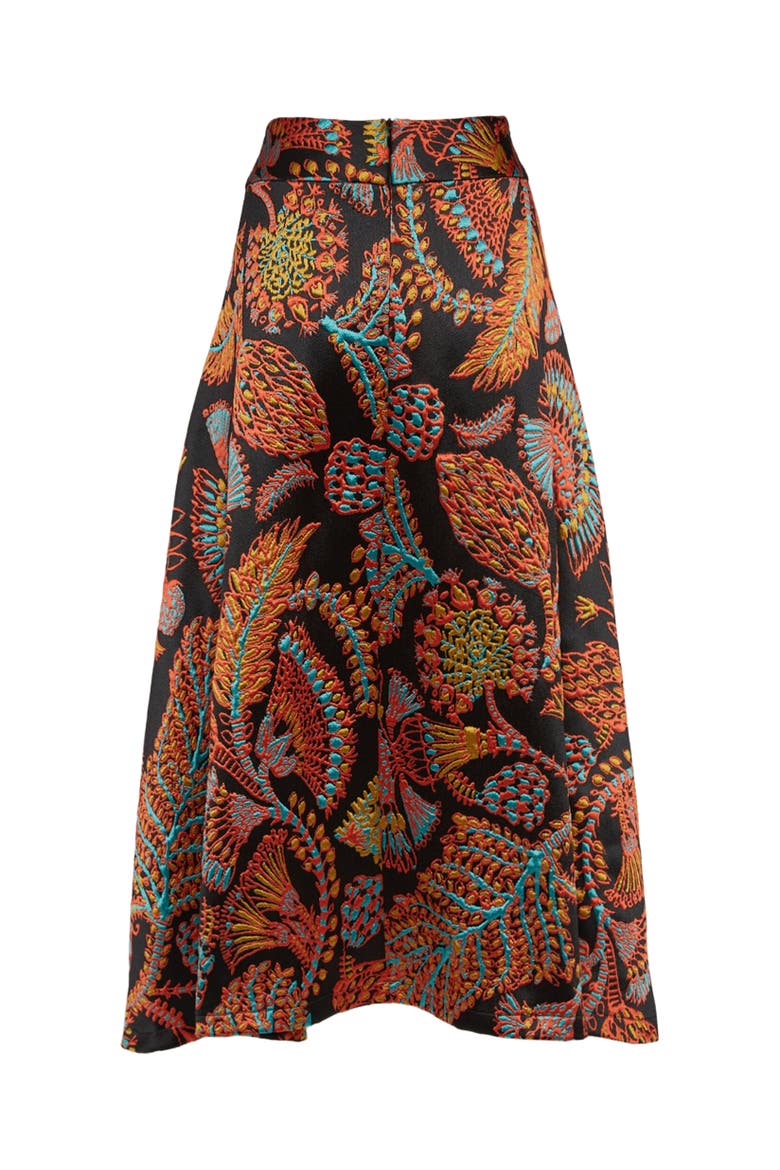 Milano Skirt Jacquard Sicomore Black, Alternate, color, Jacquard Sicomore Black