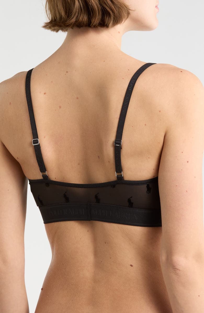 Polo Ralph Lauren Polo Mesh Bralette, Alternate, color, Onyx