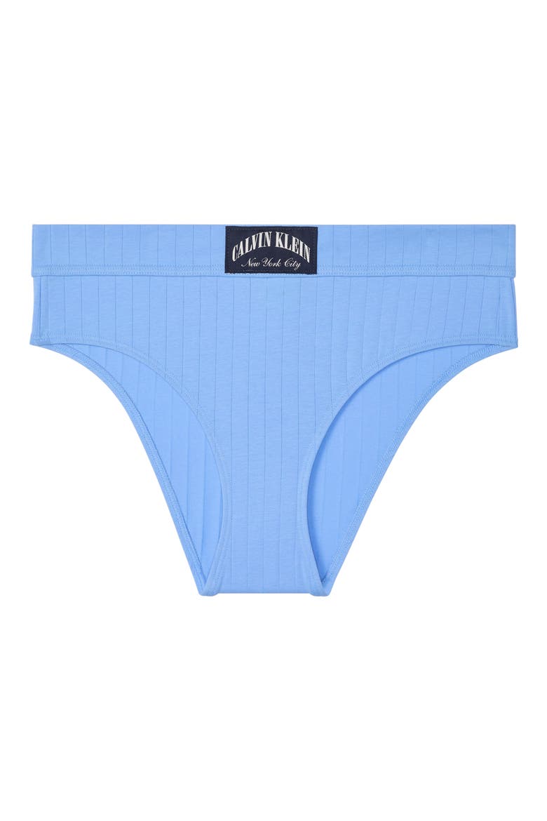 Heritage Classic Cotton Rib Bikini, Alternate, color, BLUE DESCENT