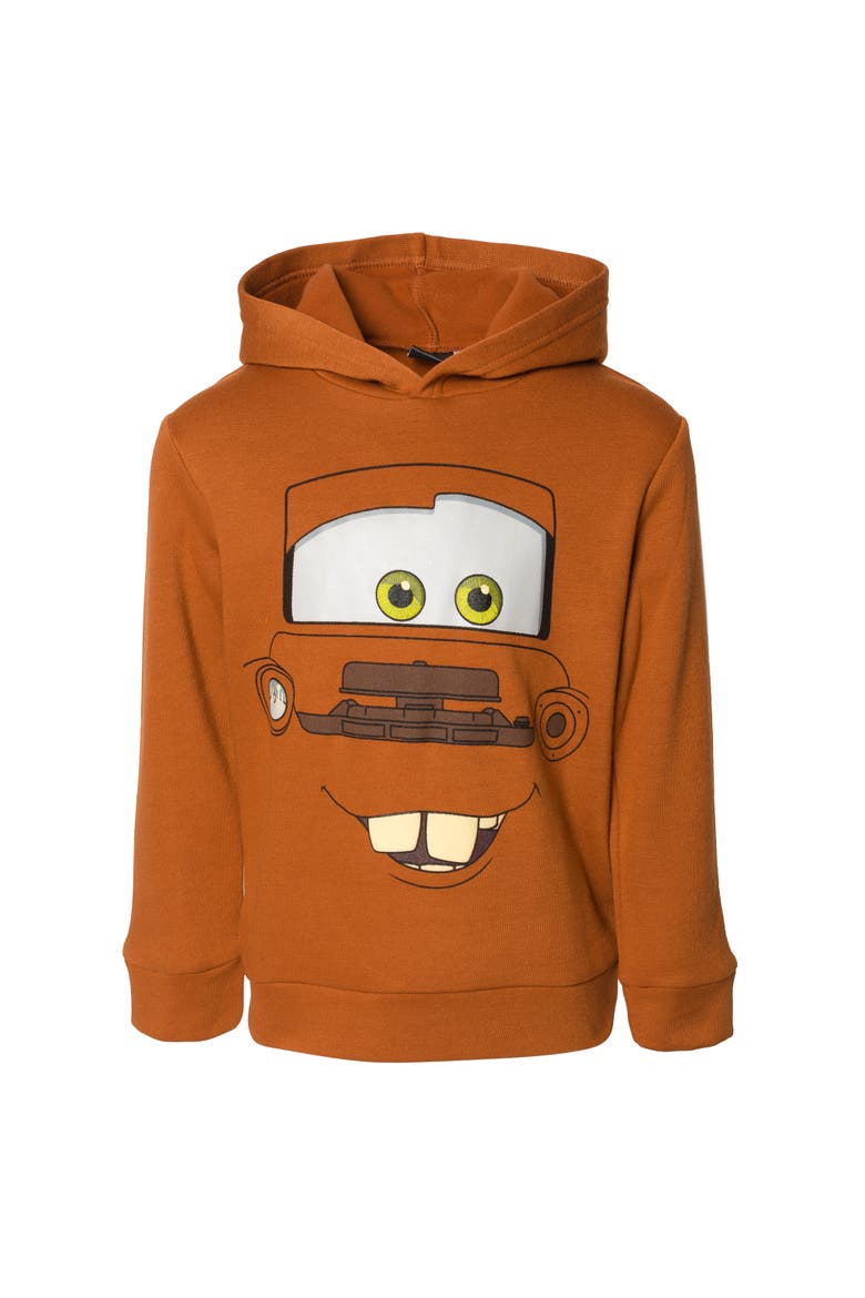Cars Fleece Hoodie, Main, color, Tow Mater Brown