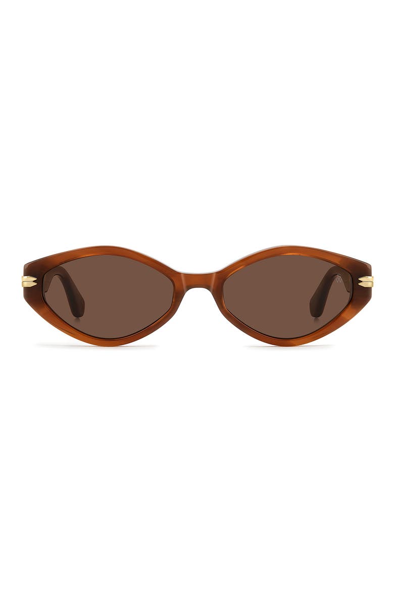 WZN 8029/S 54mm Oval Sunglasses, Main, color, HAVANA BROWN/ BROWN