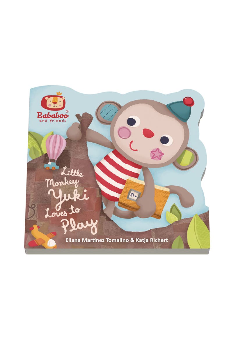 Yuki Monkey Character Book & Plush Set, Alternate, color, Mutli / Turquoise