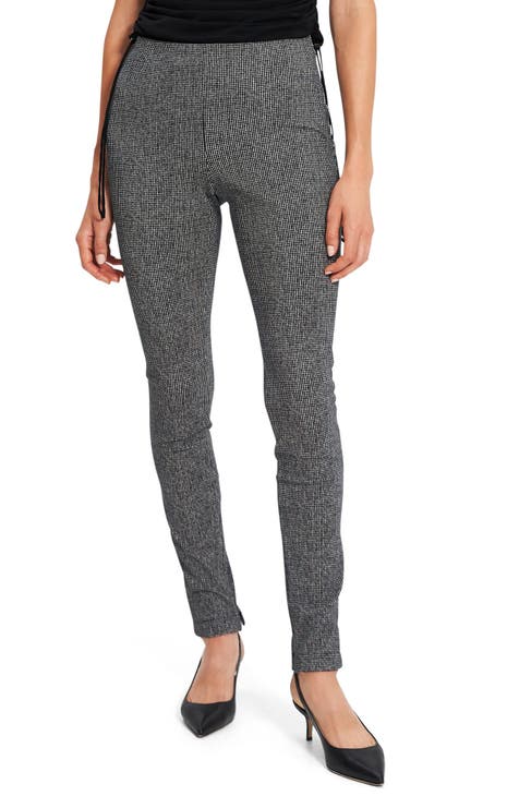 Houndstooth Check Skinny Pants