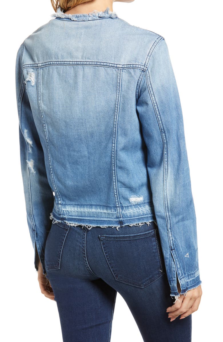 HIDDEN JEANS Frayed Edge Denim Jacket, Alternate, color, 