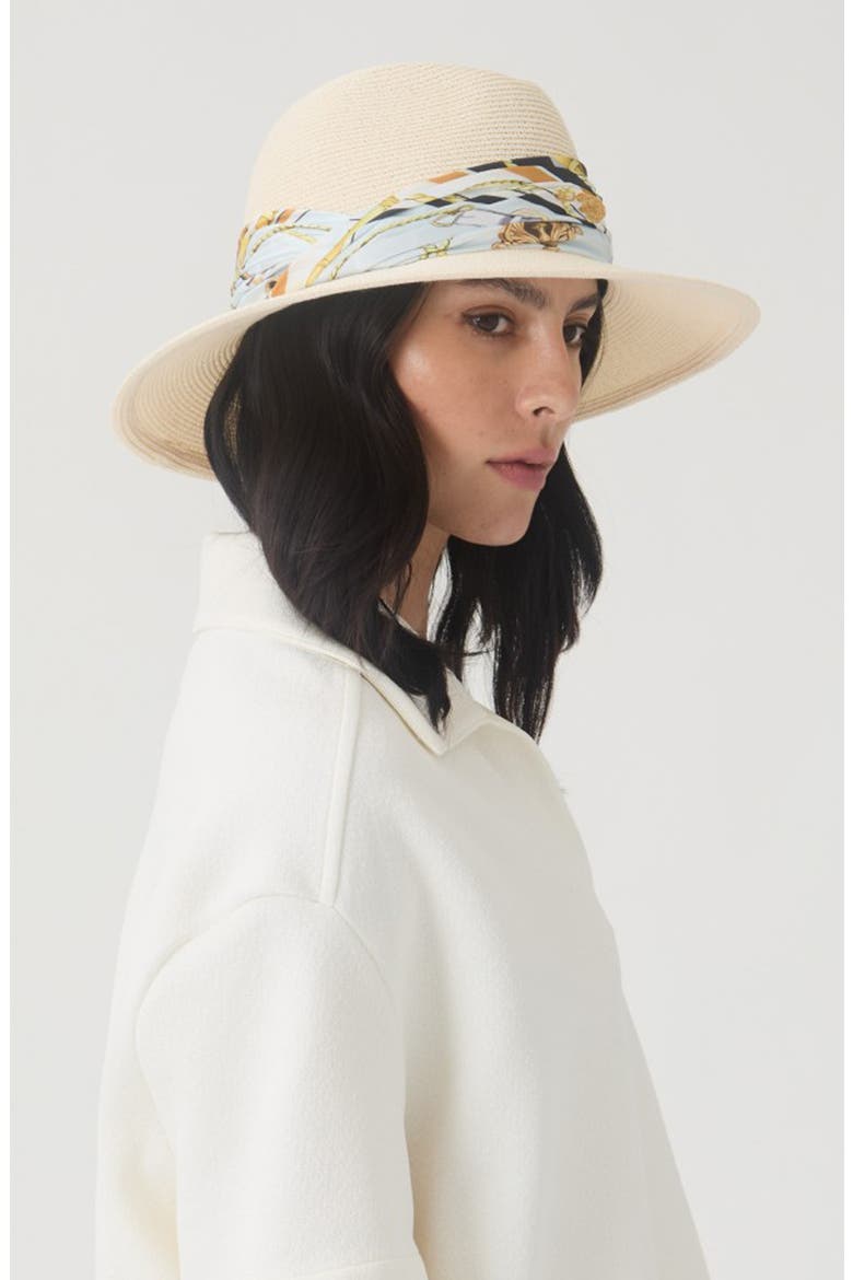 Courtney Straw Fedora, Alternate, color, IVORY