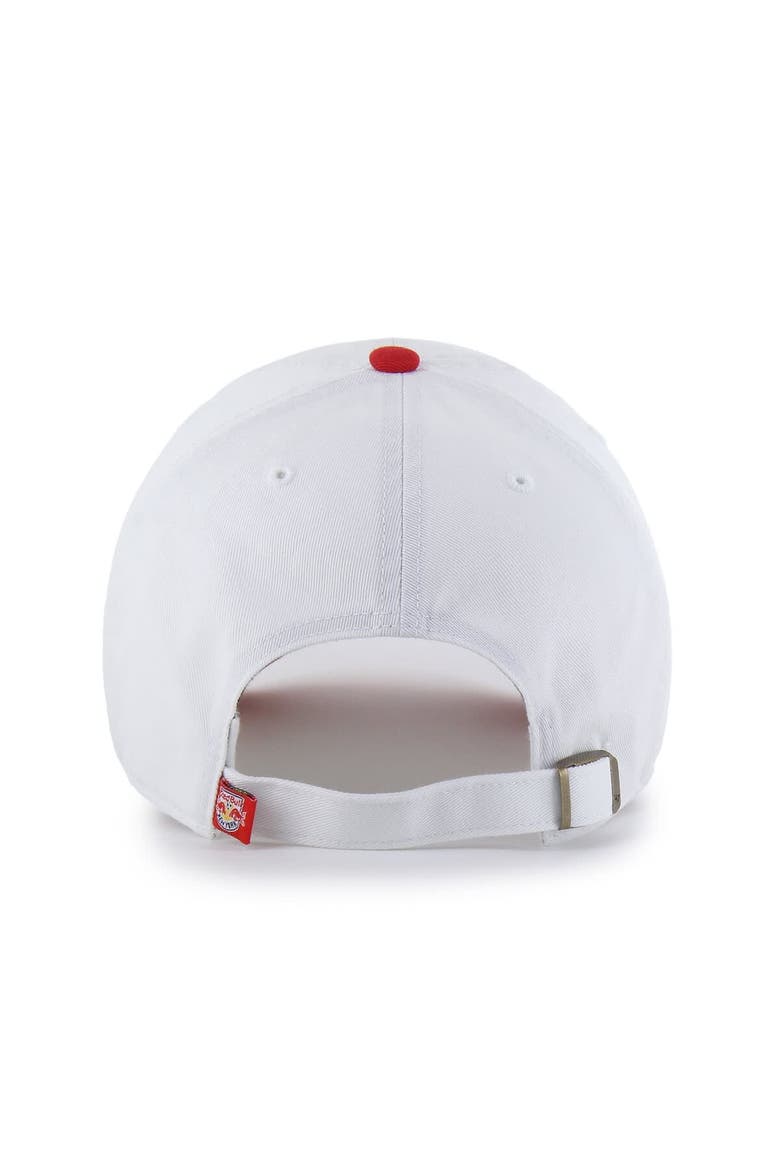 Men's '47  White New York Red Bulls Two-Tone Clean Up Adjustable Hat, Alternate, color, White