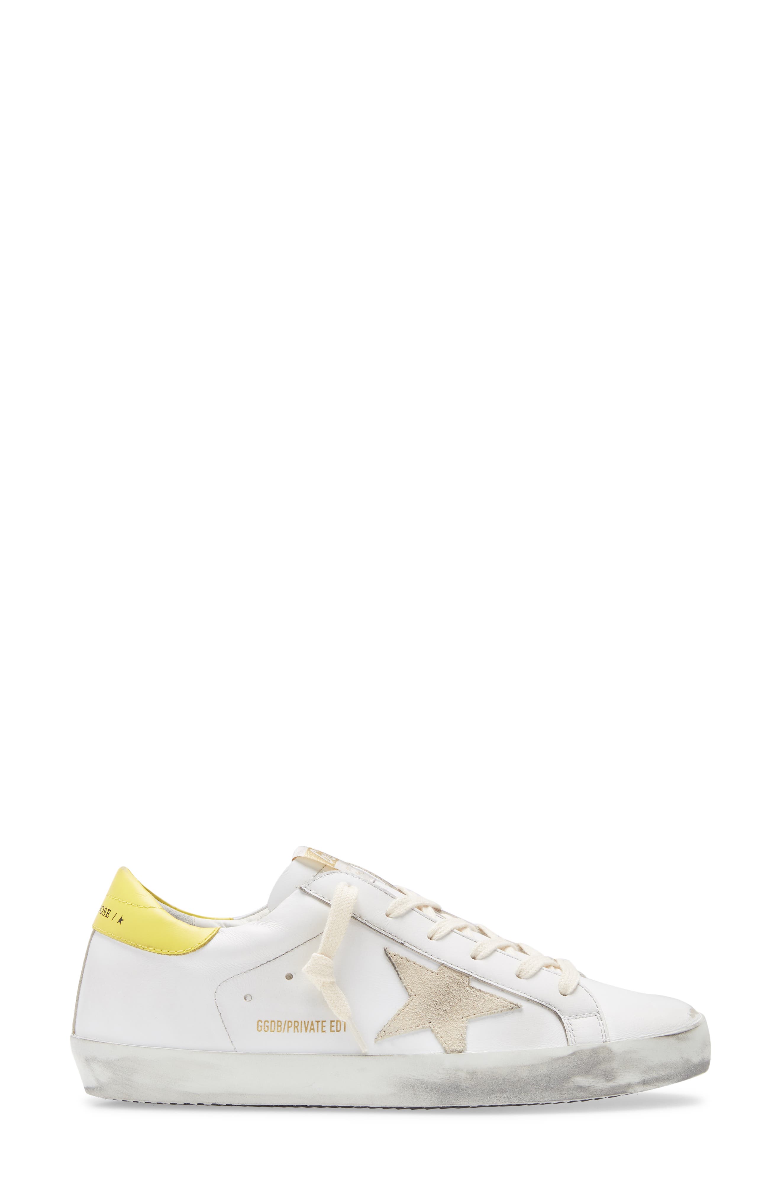 Golden Goose Super-Star Low Top Sneaker, Alternate, color, White/ Beige/ Yellow