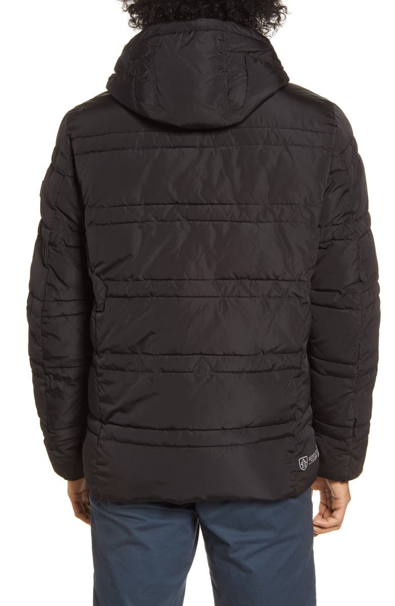 Scotch & Soda Channel Quilted Hooded Jacket, Alternate, color,