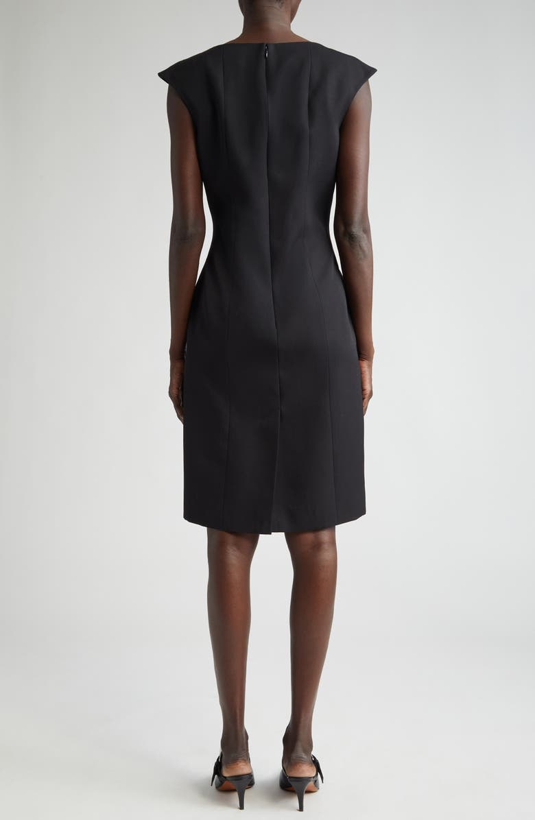 McQueen Cap Sleeve Wool Twill Dress, Alternate, color,