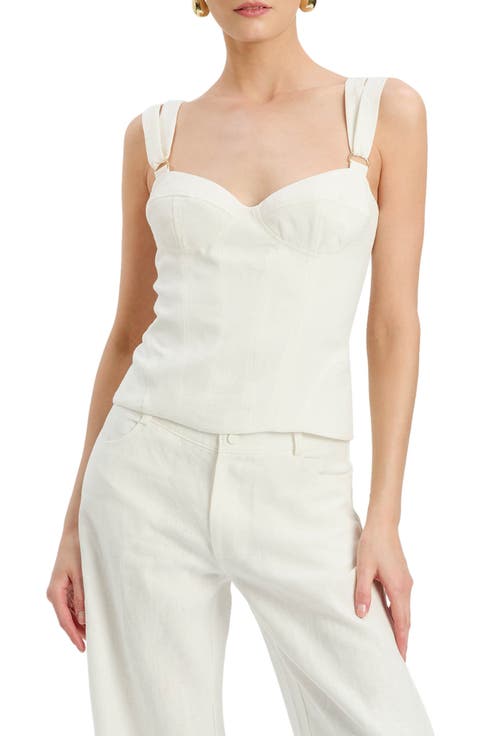 Serafina Linen Corset Top
