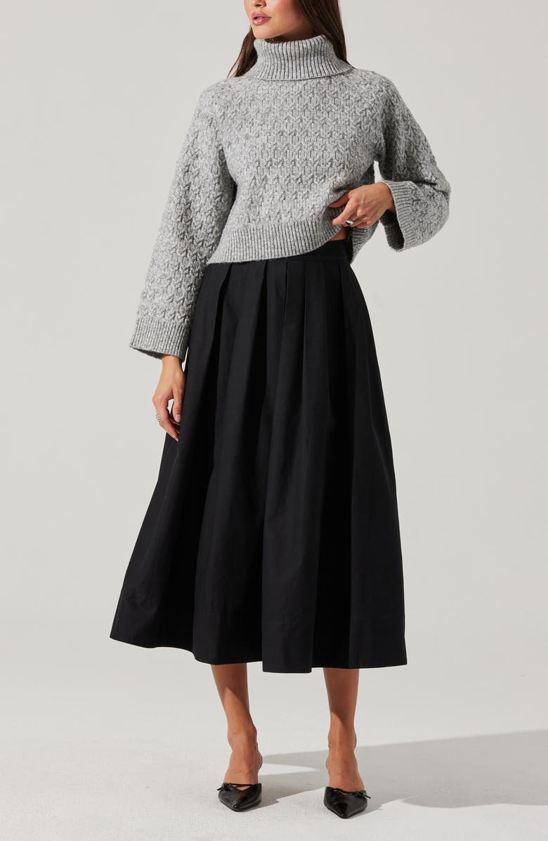 ASTR the Label Cotton Midi Skirt, Alternate, color, 