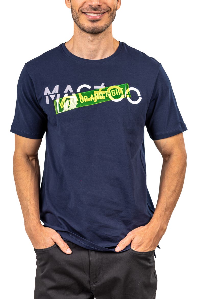 Wakeupfight Navyblue Graphic T-Shirt, Alternate, color, BLUE