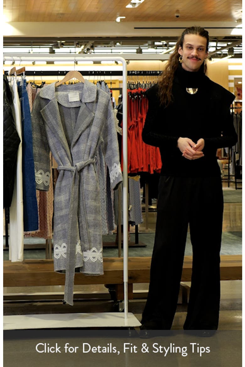 Premium Plaid Wool Blend Long Wrap Coat video