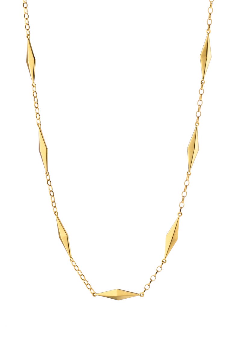 Monica Rich Kosann Points North Geometric Station Necklace, Main, color, Gold