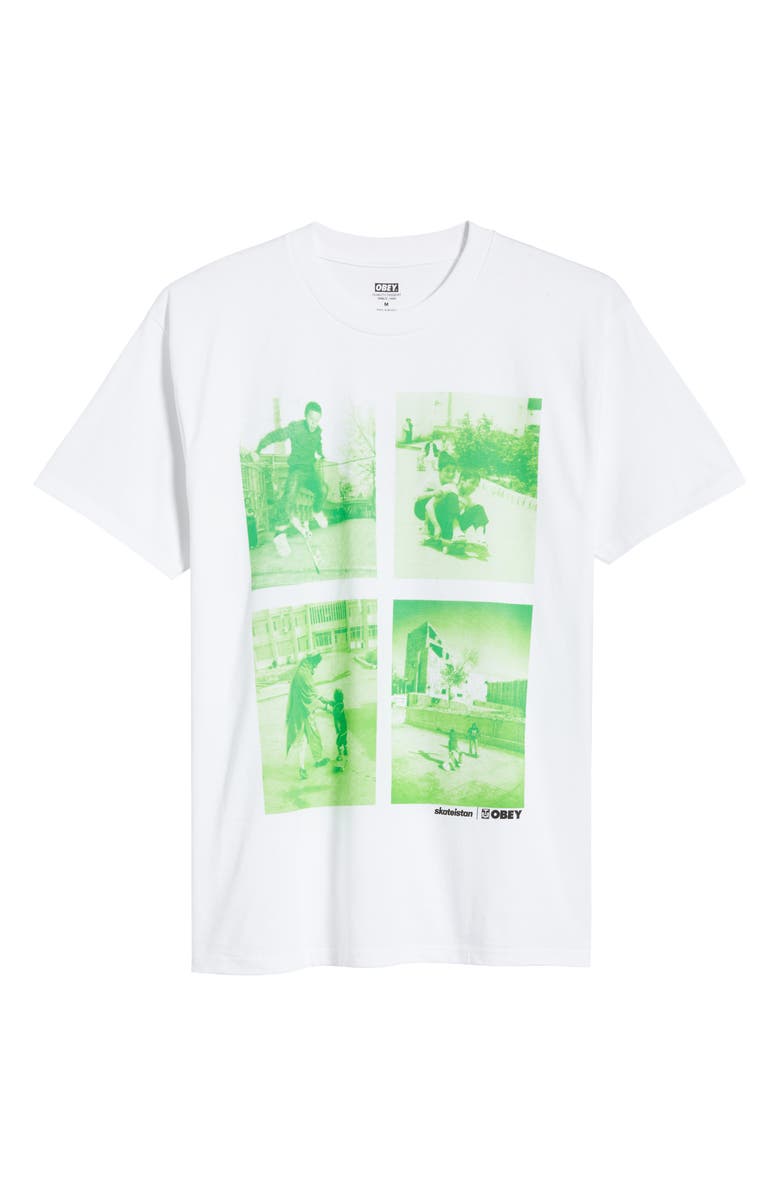 Obey Skateistan Photo Cotton Graphic T-Shirt, Main, color, 