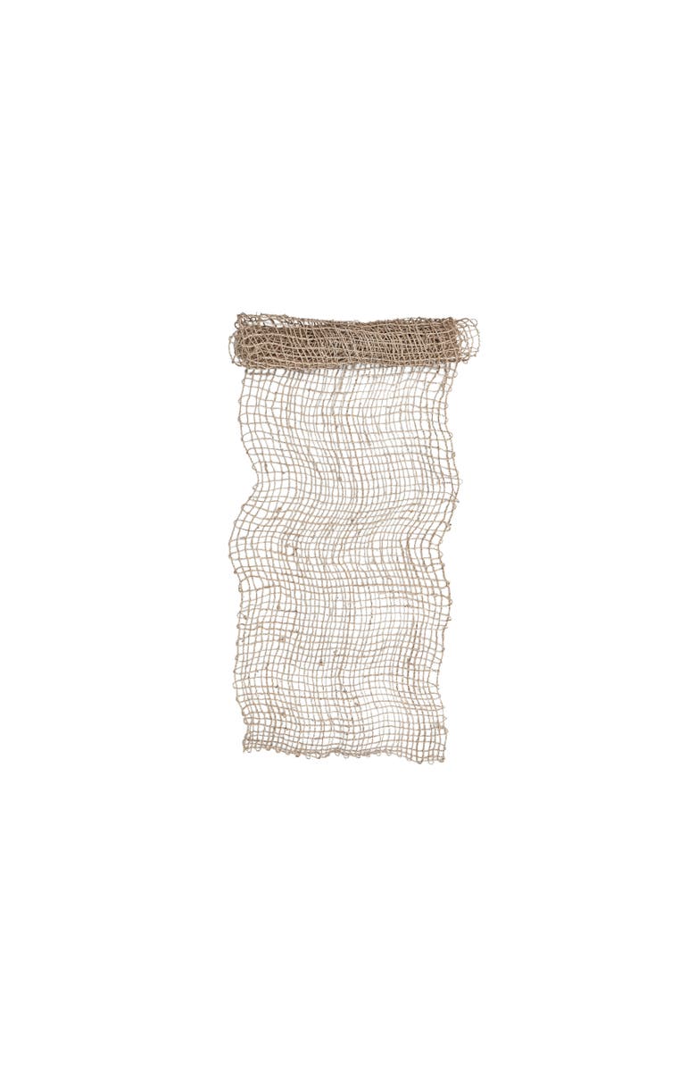 Storied Home Natural Weave Banana Leaf Table Runner, Main, color, Natural