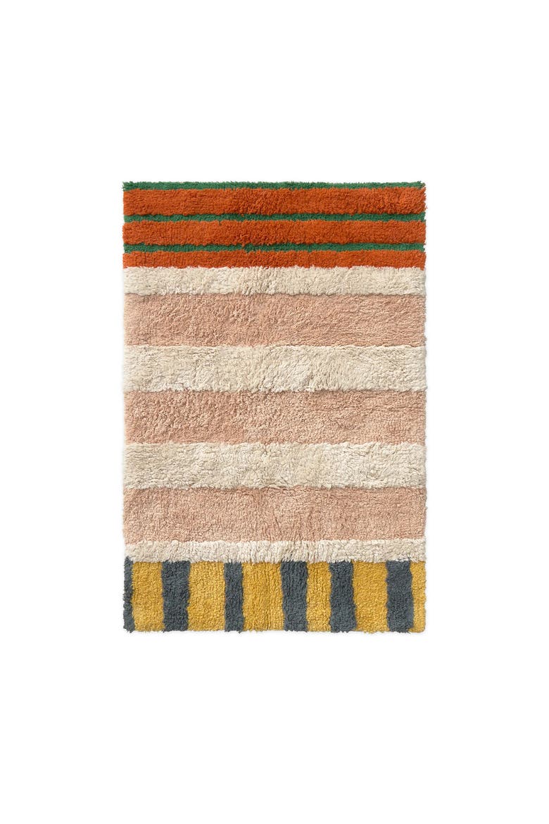 Washable Rug Color On Clay, Alternate, color, Orange, Rose, Natural, Honey