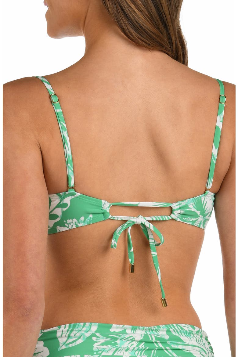 Batiki Twist Bandeau Bikini Top, Alternate, color, EUCALYPTUS
