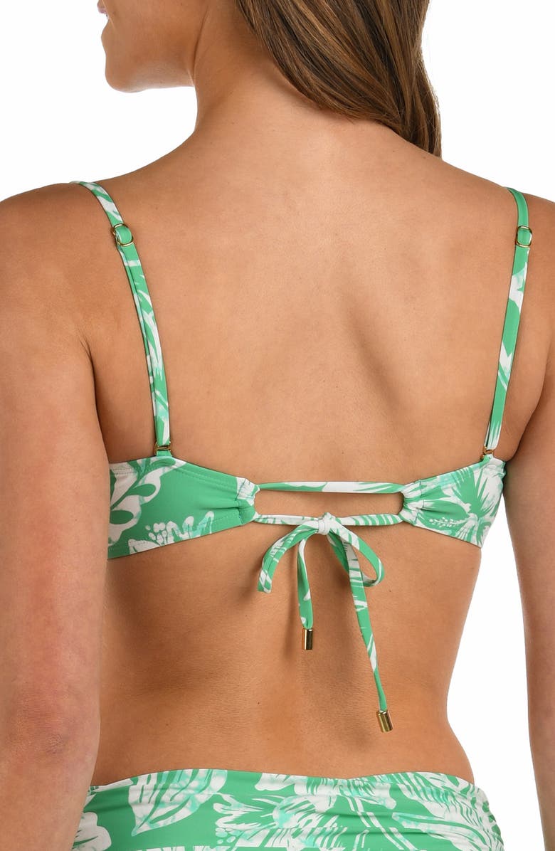 La Blanca Batiki Twist Bandeau Bikini Top, Alternate, color, Eucalyptus