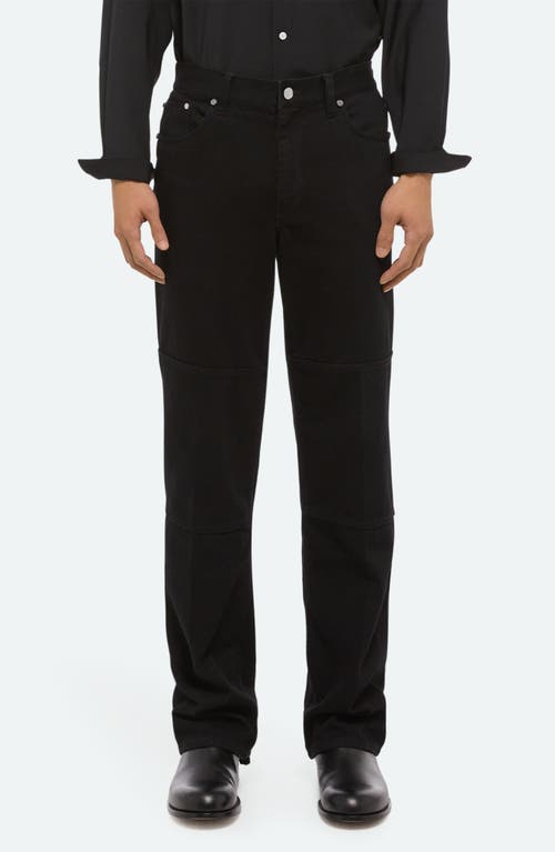 Helmut Lang Exposed Back Zip Detail Carpenter Jeans In Black