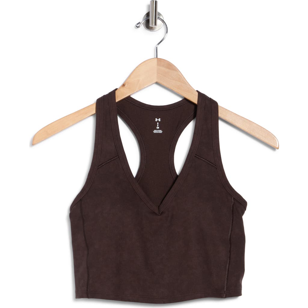 Under Armour Movement Suede Effect Longline Sports Bra In Kona Brown