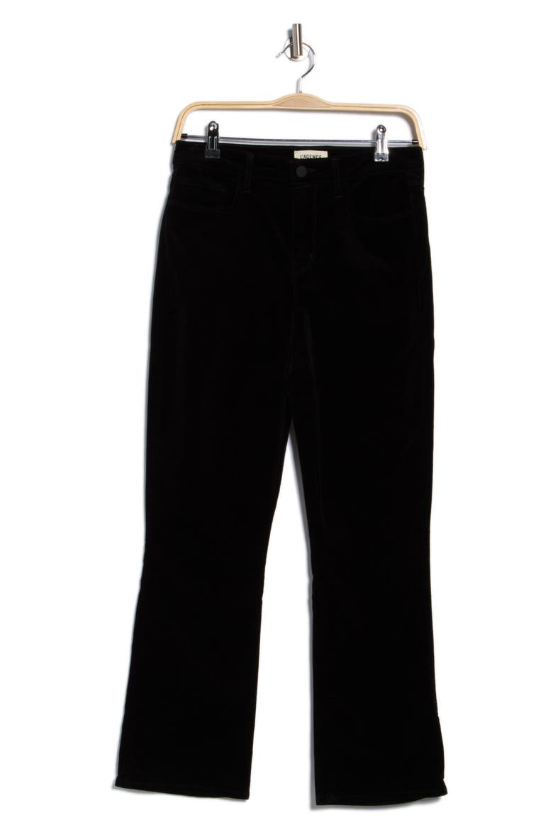 Mira Ultra High Waist Crop Micro Bootcut Jeans, Alternate, color, NOIR