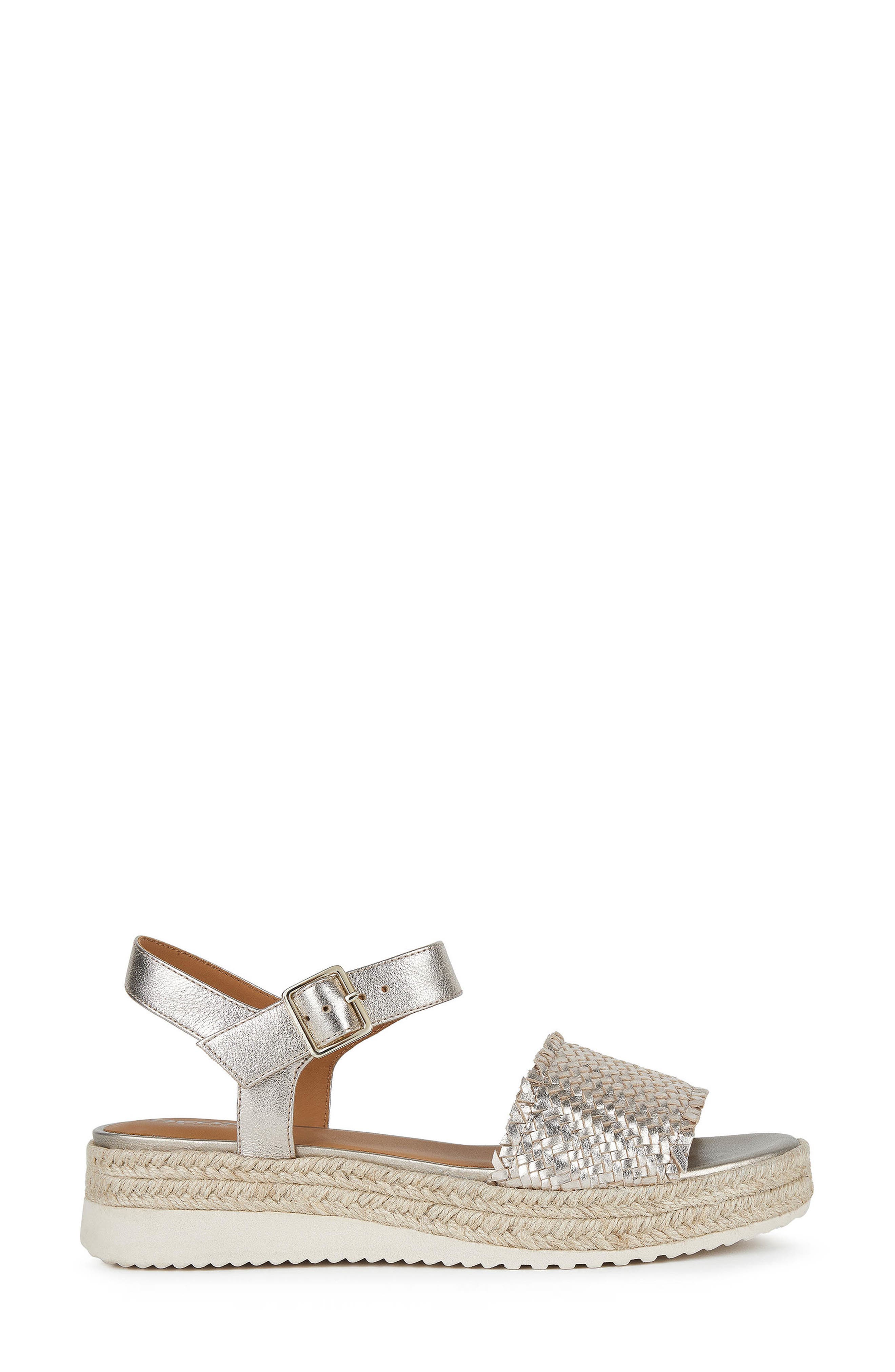 Geox Woven Ankle Strap Sandal, Alternate, color, 