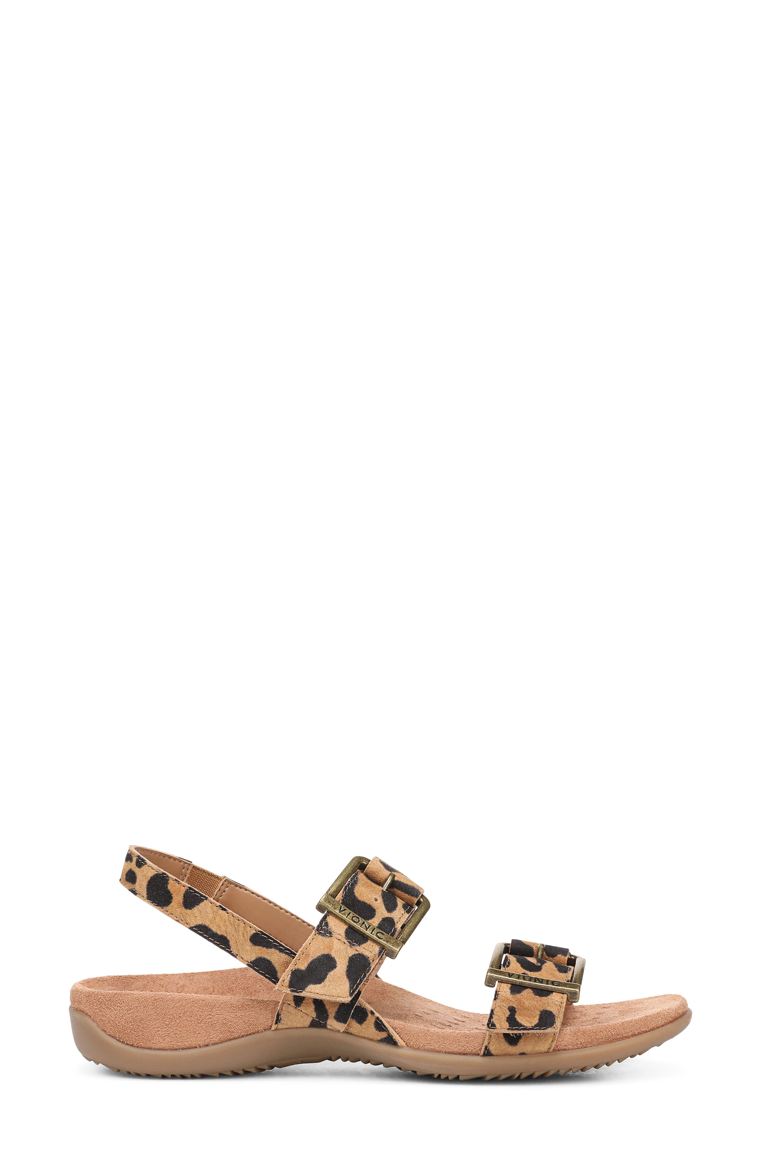 Vionic Reese Sandal, Alternate, color, Tan Leopard