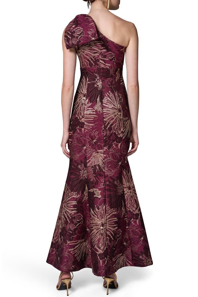 One-Shoulder Gown, Alternate, color, PRUNE MULTI