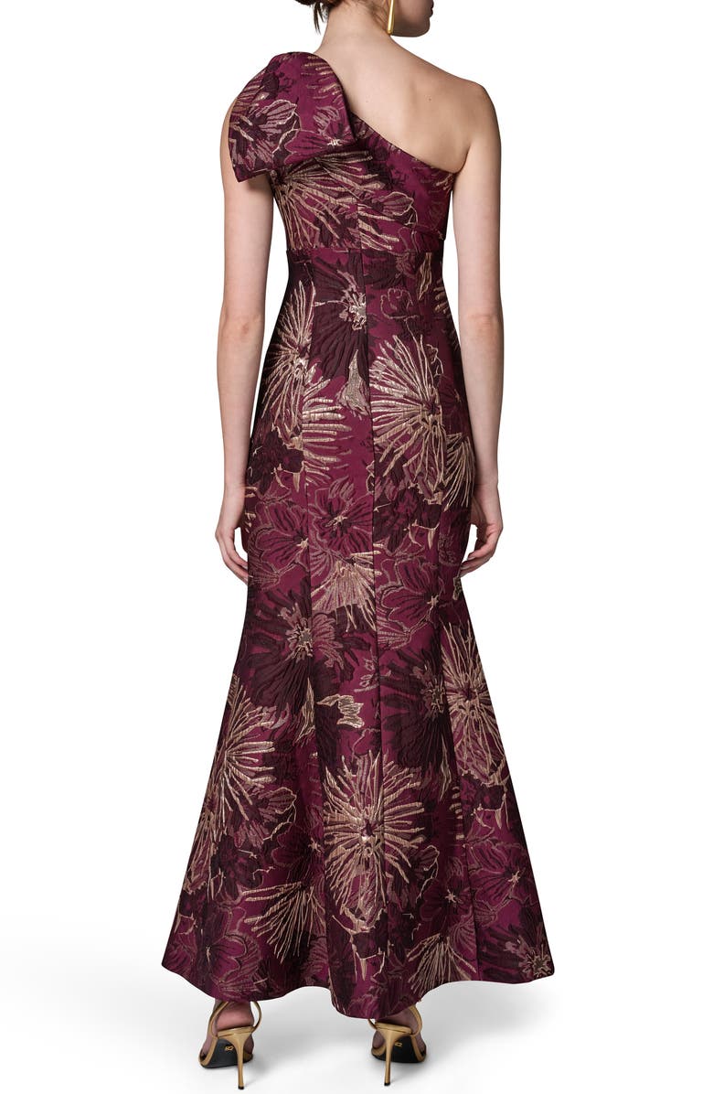 Donna Karan New York One-Shoulder Gown, Alternate, color, Prune Mult