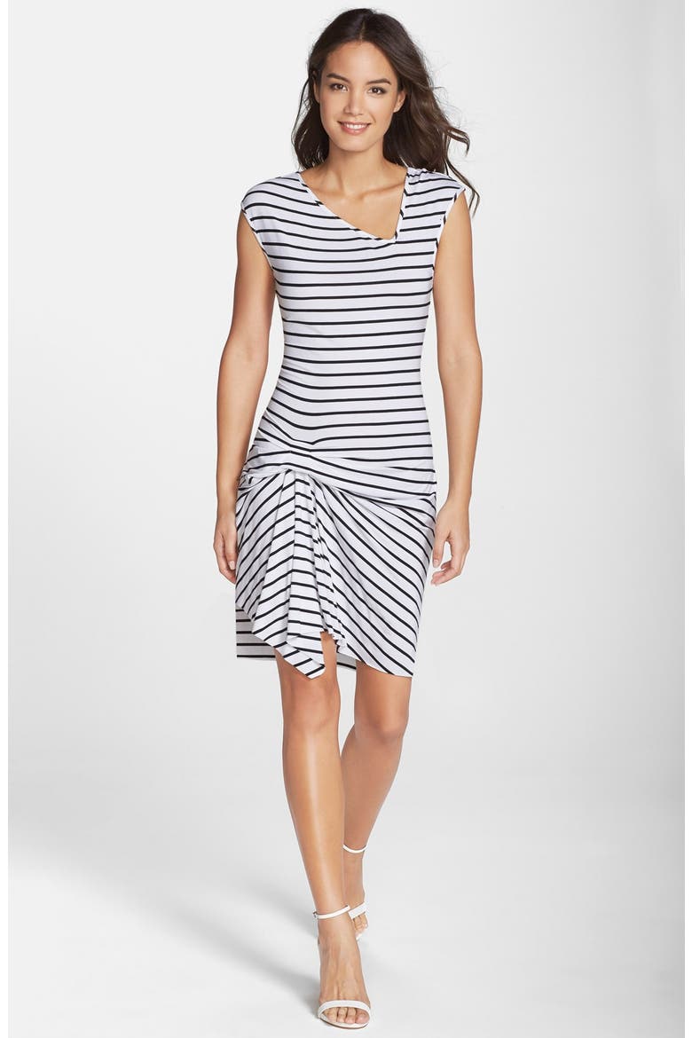 'Reiko' Stripe Jersey T-Shirt Dress, Alternate, color, STRIPE