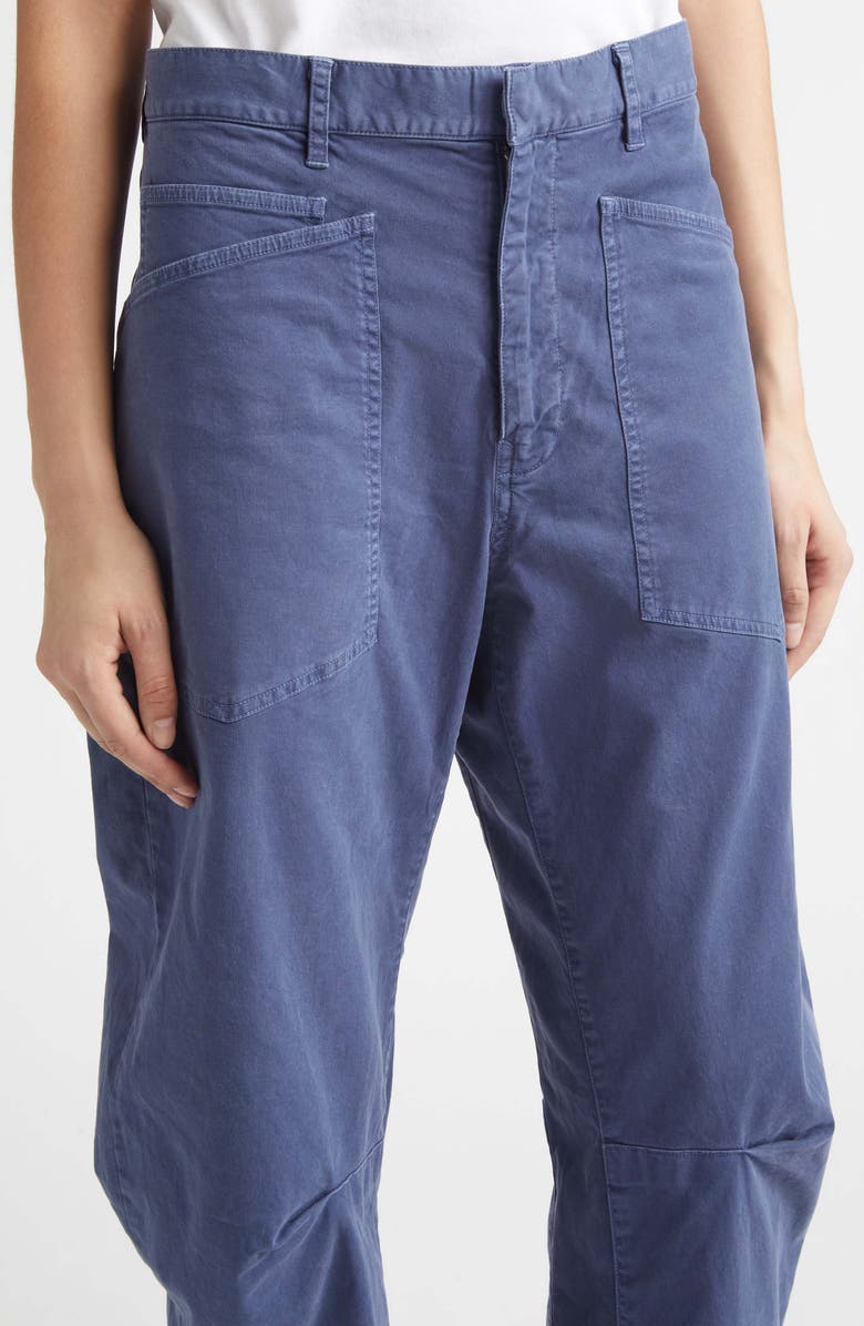 Nili Lotan Shon Stretch Cotton Pants, Alternate, color, Vintage Washed French Navy