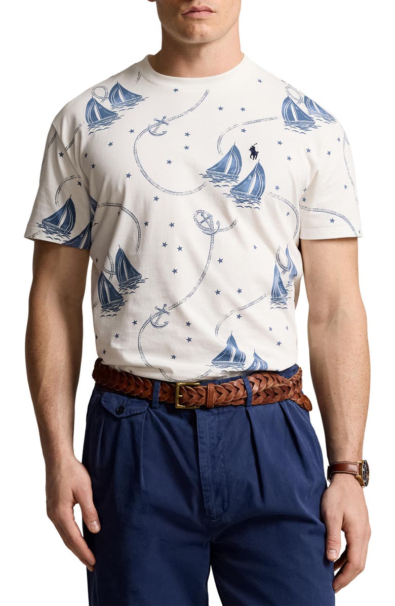 Polo Ralph Lauren Sail Cotton Jersey T-Shirt, Main, color, 