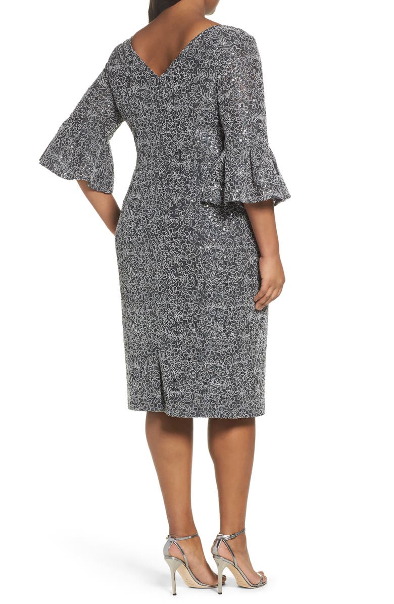 sachin and babi light blue dress Alex Evenings Embroidered Lace Mock Jacket main image 0