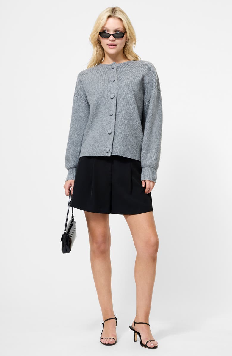 French Connection Riddley Drop Shoulder Cardigan, Alternate, color, Grey Melange