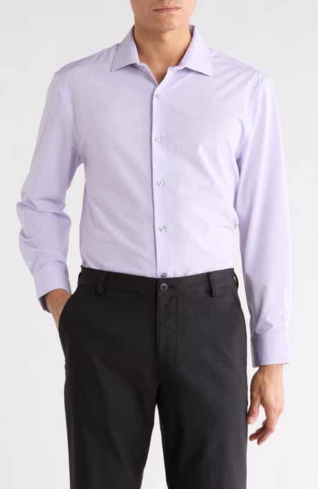 Perry Ellis Slim Fit Geometric Print Performance Tech Dress Shirt